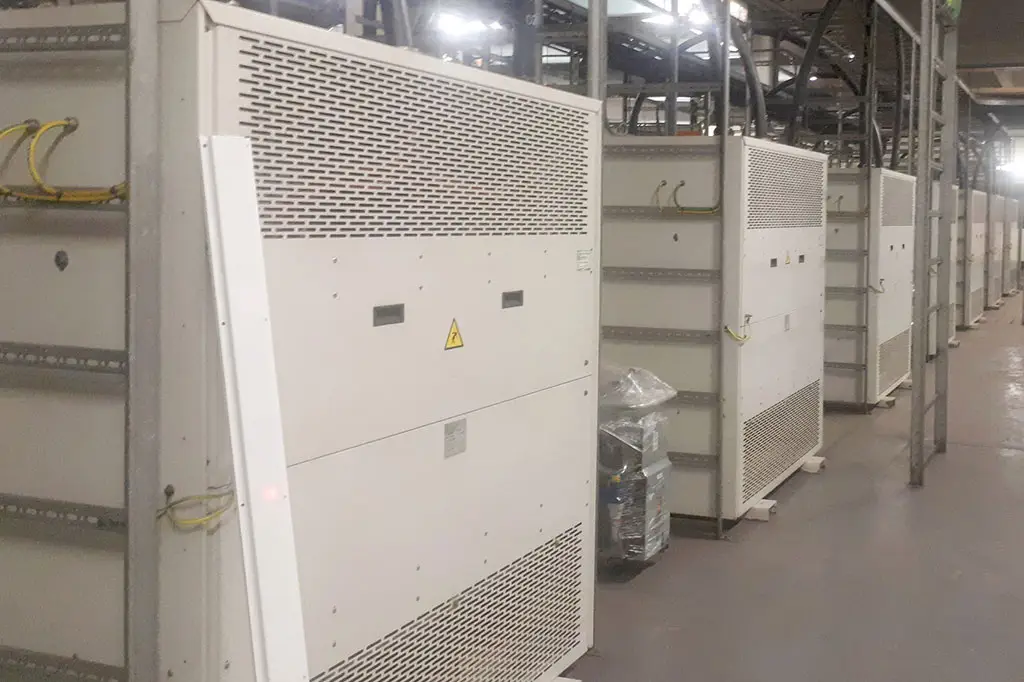 An overview of the reactors installed in the bank's facilities plant room.