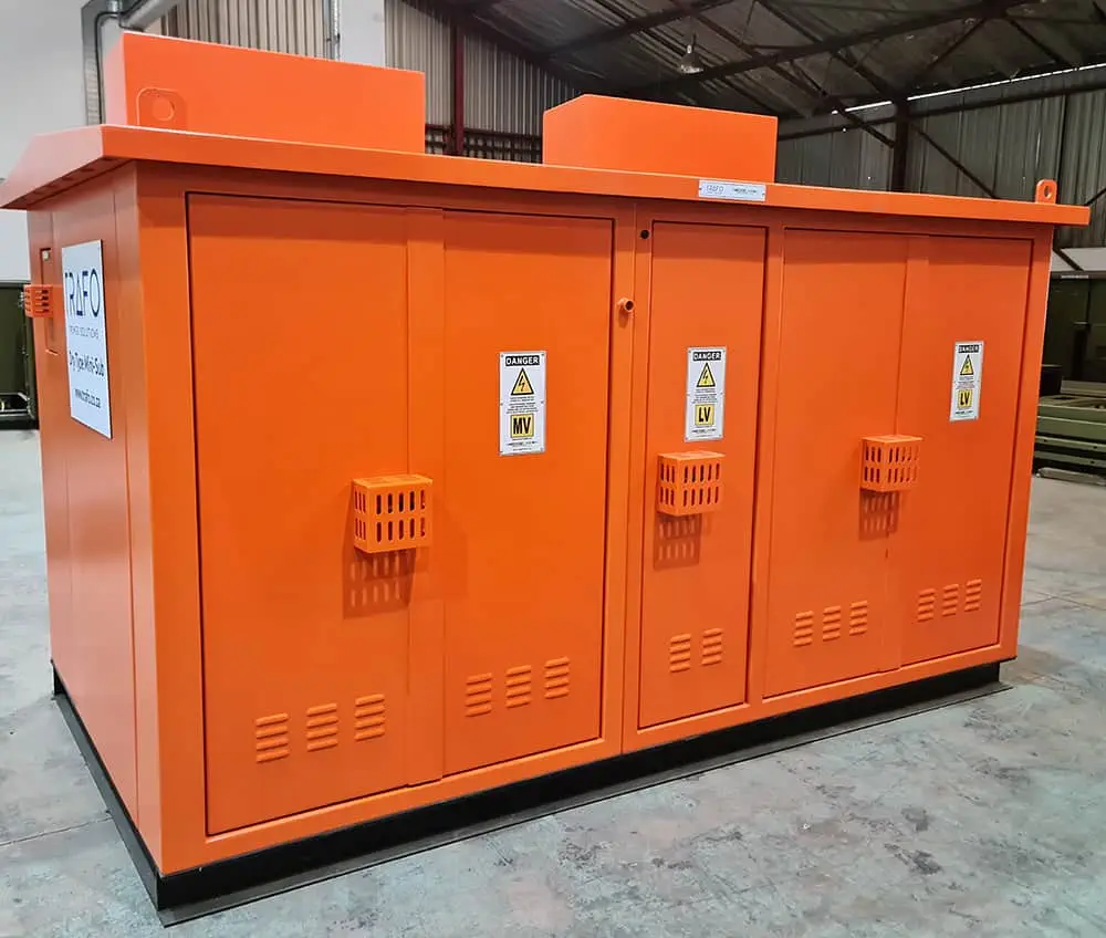 A specially designed dry-type substation with a specialised paint specification for high corrosive environments.