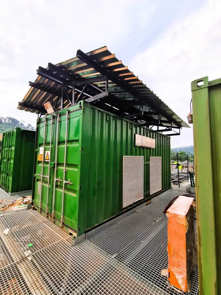 In this application, the requirement was for natural air cooling, so the installation does not include external fans and related control instrumentation