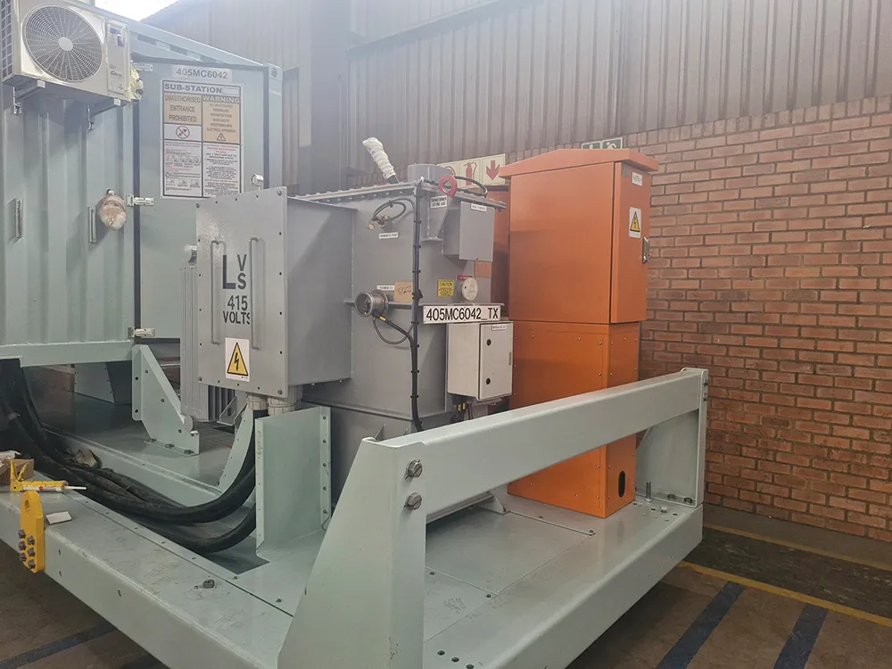 The transformers are equipped with the necessary control and protection equipment to perform in the high-salinity high-humidity environment of the minerals sand mine.